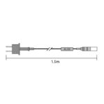 JadaLight PRO Powerledning med AC/DC til ropelight, 1,5m, sort, IP67 Sort