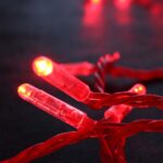 Stringlight,15 m, rød LED, statisk lys Rød LED, statisk lys