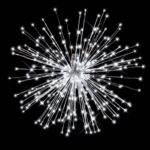 Silver Starburst, Ø80cm Kold hvid LED, kold hvid flash