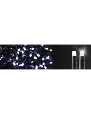 SPARK LIGHT® LED+ Lyskæde, kold hvid med slow flash, sort ledning, L: 20 m