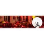 SPARK LIGHT® LED+ Lyskæde, rød, statisk lys, sort ledning, L: 20 m Rød LED, statisk lys