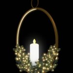 Achille, LED stearinlys med gran Varm hvid LED, statisk lys