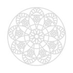 Mandala til ophæng i wire, 1m Hvid