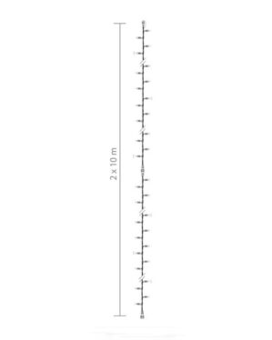 Illustration af almindelig lyskæde på 2 gange 10 meter