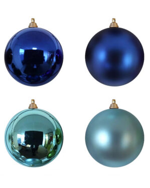 Blå julekugler