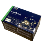 Lyskæde med 8 funktioner, FLICKER LIGHT® LED - 16m - Amber Varm hvid (amber) LED, statisk lys