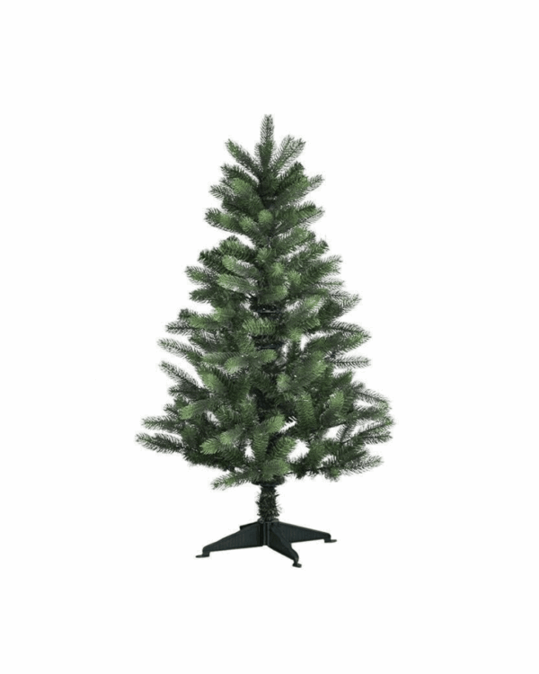 Lille juletræ med grene i PE og PVC som har et naturligt udseende.