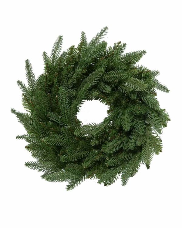 Fyldig kunstig grankrans med grene i PE og PVC