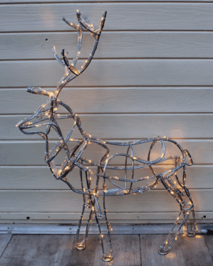 Lysende rensdyr til juleudsmykning med LED lys