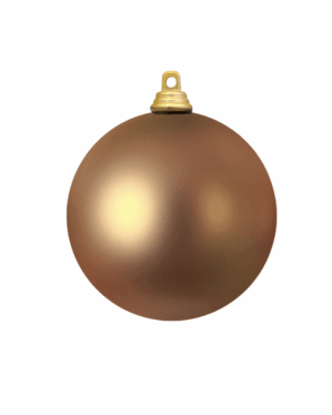 Mat julekugle i rose gold farve
