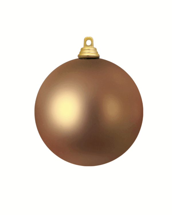 Mat julekugle i rose gold farve