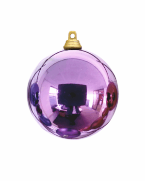 Skinnende lavendel julekugle