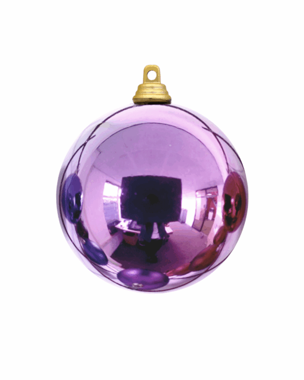 Skinnende lavendel julekugle