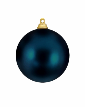 Mat mørkeblå julekugle