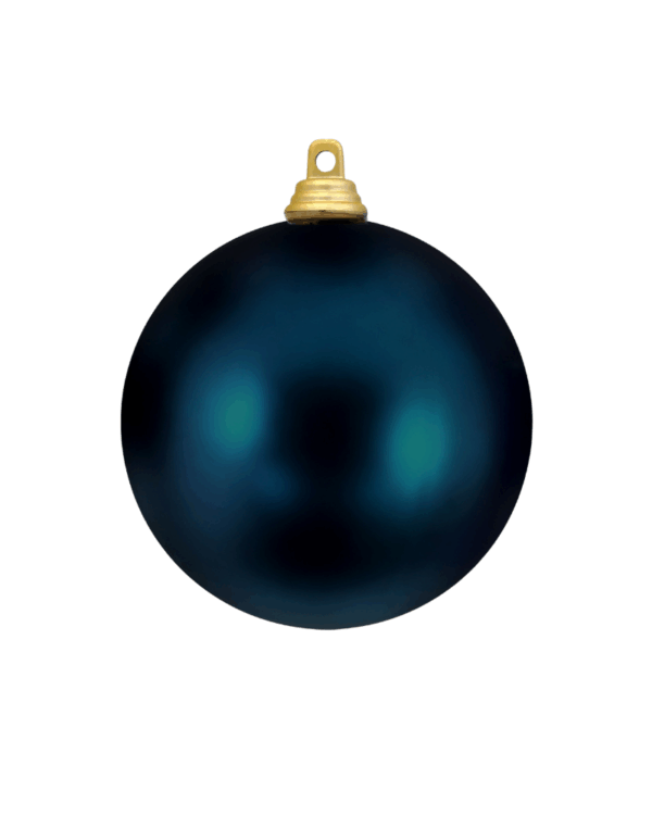 Mat mørkeblå julekugle