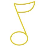 2D-musiknode H: 0,6 m, gul, NOTE 1, bioprint Gul