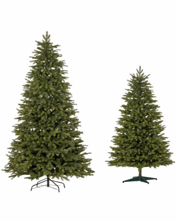 Naturtro kunstigt juletræ med grene i PE og PVC mix