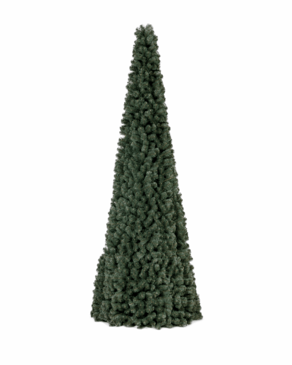 Kegleformet kunstigt juletræ fra CONE WITH BRANCHES kollektionen med tætte grene og naturtro struktur, velegnet til professionel juleudsmykning både indendørs og udendørs miljøer.