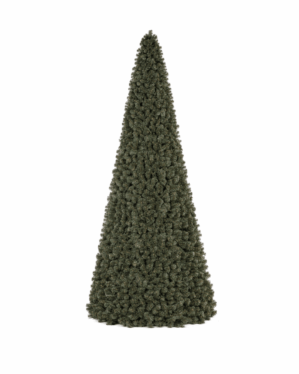 Spruce Cone med D-40 mix garland i naturtro grønt design. Kegleformet kunstigt juletræ til professionel udsmykning, velegnet til både indendørs og udendørs brug.