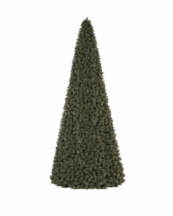 Spruce Cone med D-40 mix garland i naturtro grønt design. Kegleformet kunstigt juletræ til professionel udsmykning, velegnet til både indendørs og udendørs brug.