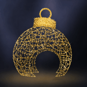 Julekugleportal med lys
