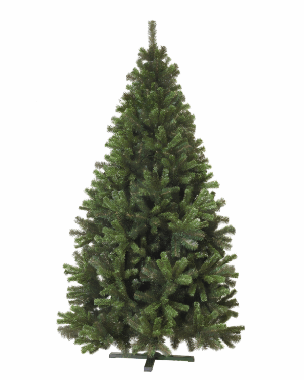 Kunstigt juletræ med buttet form og pvc grene