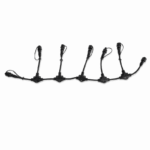 JadaLight PRO T-fordeler, 0,8 m, 6 outputs, sort, 230V 0.8 m