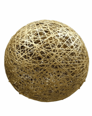 Guld glasfiber kugle på hvid baggrund