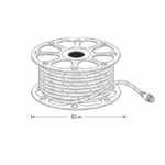 JadaLight PRO Neon Flex 50m rulle, 230V, IP67, RGBWW RGBWW