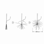 Star-Burst, Ø60 cm, varm hvid, flash 60 cm