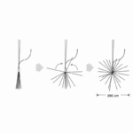 Star-Burst Light, Ø80 cm, varm hvid, flash 80 cm