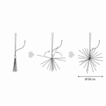 Star-Burst Light, Ø100 cm, varm hvid, flash 100 cm