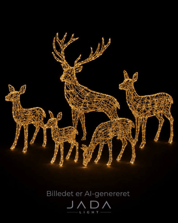 Classy Deer Family med sort baggrund