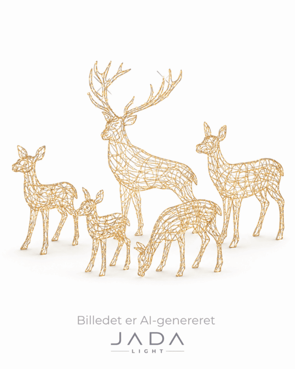 Classy Deer Family med hvid baggrund