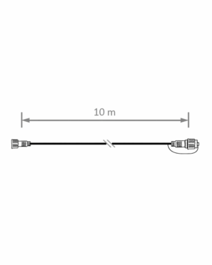 Forlængerledning til Octoplus og LED+ 10 m sort.