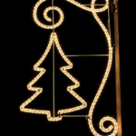 2D juletræ til lygtepælsmotiv, TREE, L: 0,8 x H:1,2 m 1.2 m