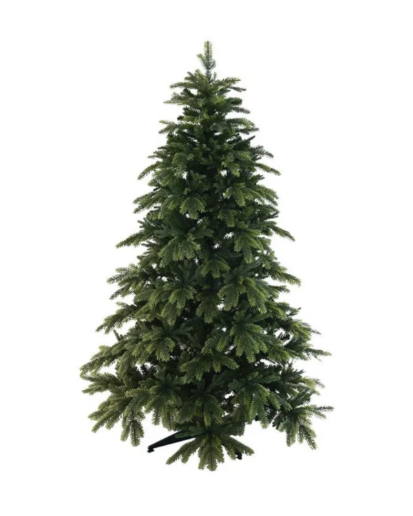 Naturtro juletræ med grene i PE og PVC. Smukt juletræ til julen i private hjem og i offentlige rum.