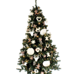 Kunstigt juletræ m. LED og dekoration, Hana, 210 cm, ALPINE Brun