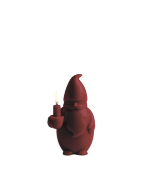 Uyuni LED candle Santa Clause, Carmine Red, Smooth, 10x17 cm