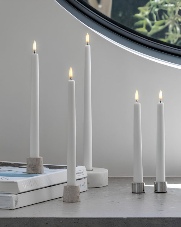 Hvide Uyuni LED kronelys
