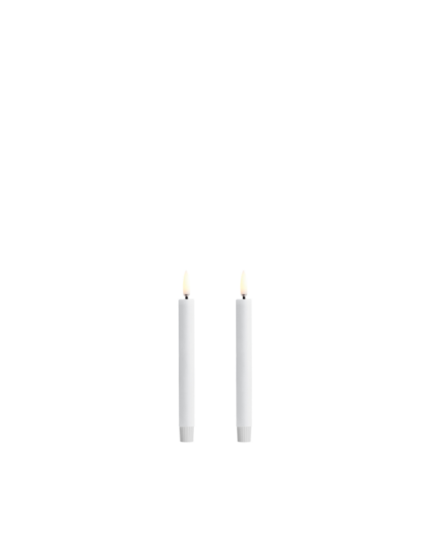 Uyuni LED mini taper candle nordic white smooth