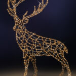 Classy Deer, Stag H: 2,8m, aluminium med Jada Light PRO LED, sølv 2.8 m
