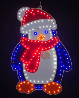 LED pingvin med nissehue