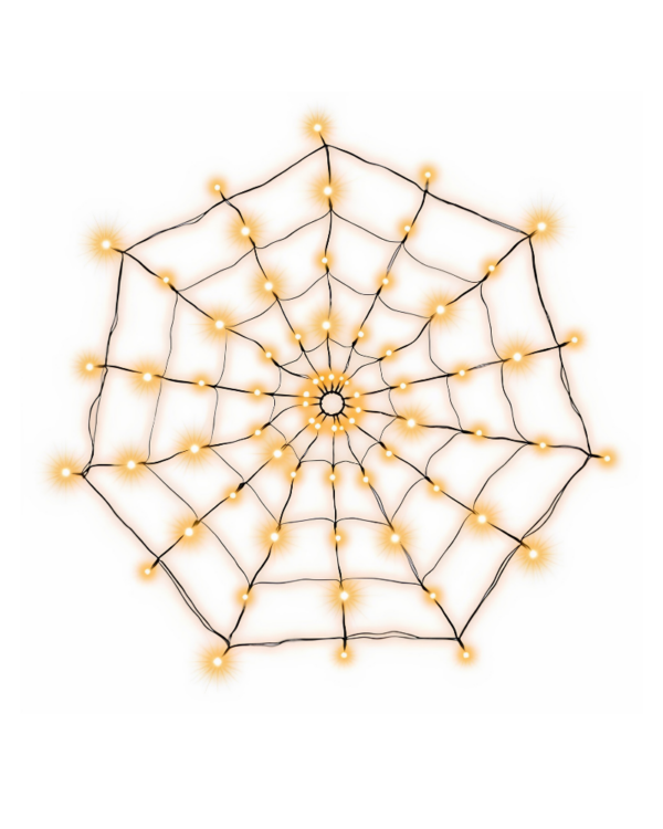 LED spindelvæv med orange lys