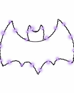 Lysende halloween flagermus med lilla LED