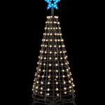 Pixel juletræ med stjerne, H: 1,52m, RGB 152 cm