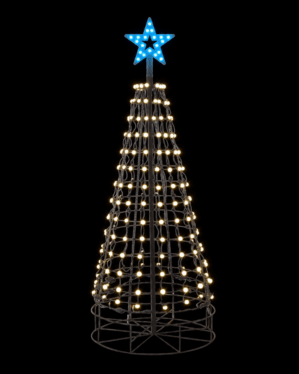 Pixel LED juletræ med blå stjerne